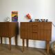 Pair of vintage bedside tables scandinavian style