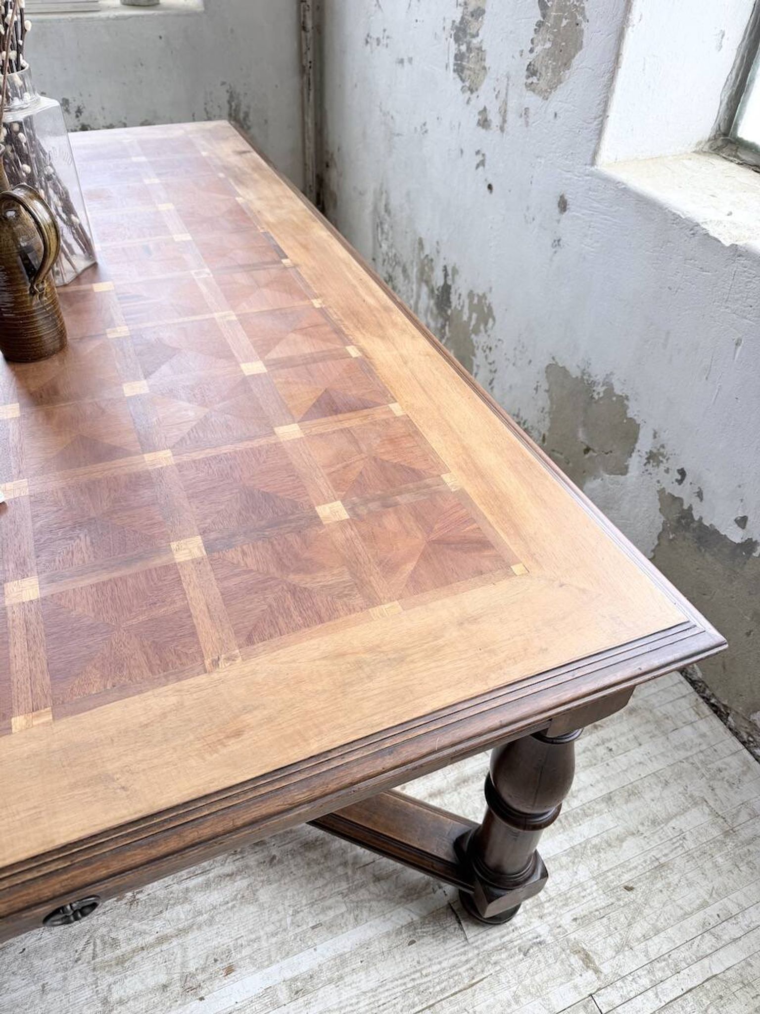 Table chêne style Louis XIV 1900