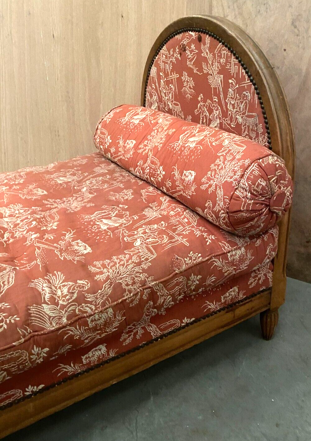 Banquette modulable art déco en hetre teinté XXe siècle