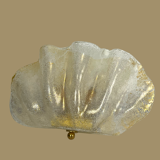 Paire d appliques mural en verre de murano en forme de coquillage des années 70