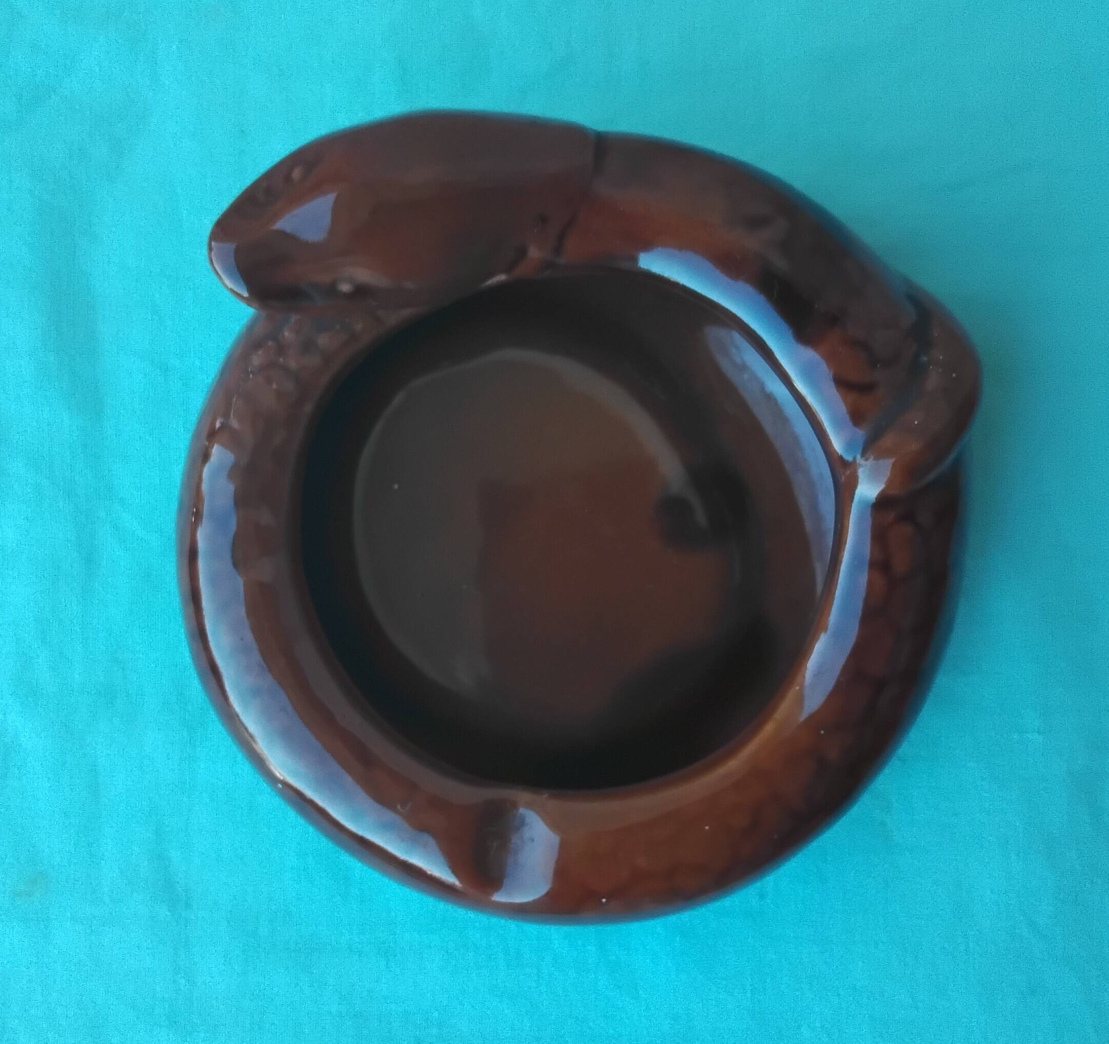 Ceramic snake ashtray
