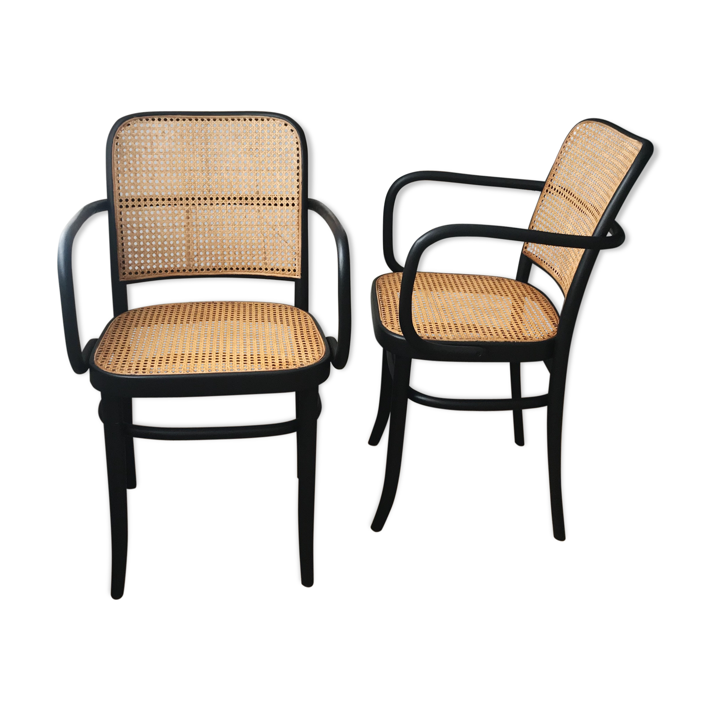 Pair of 811 Josef Hoffman design armchairs