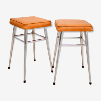 Duo de tabourets camel