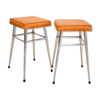 Duo de tabourets camel