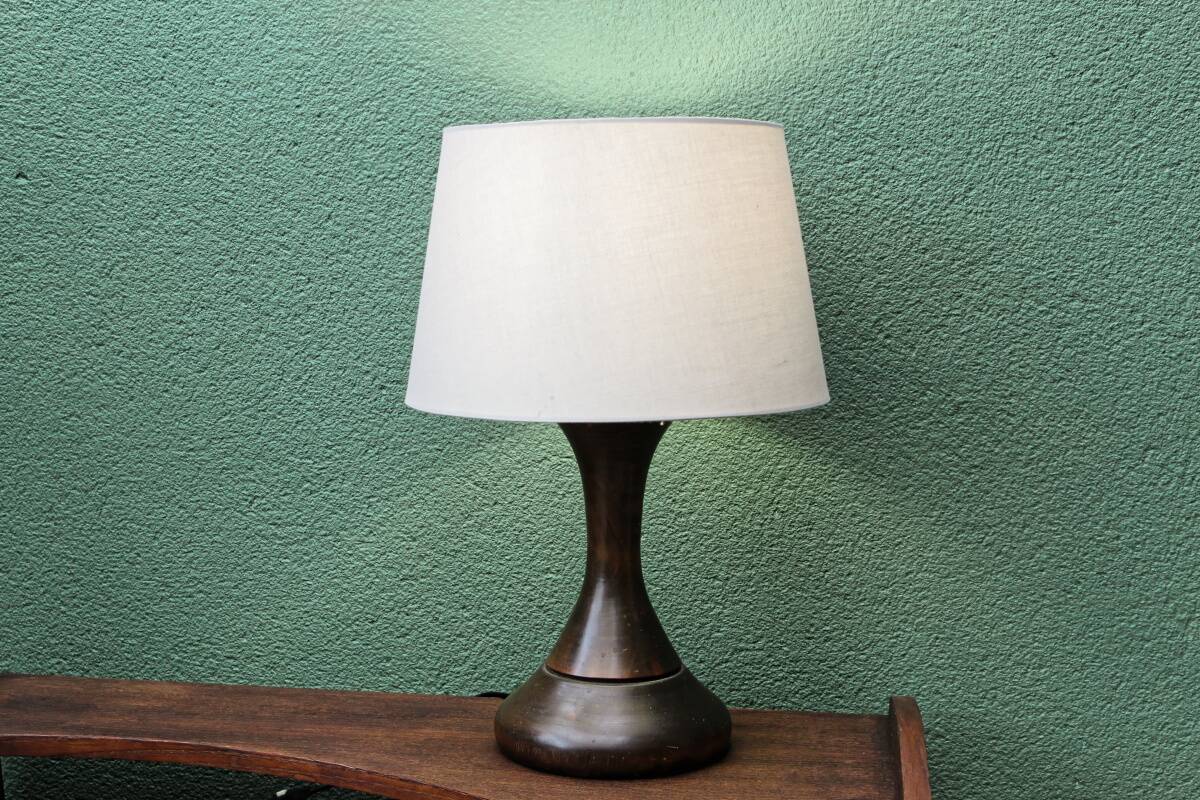 Desk lamp, 1960s, turned wood