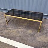 Table basse vintage plateau verre