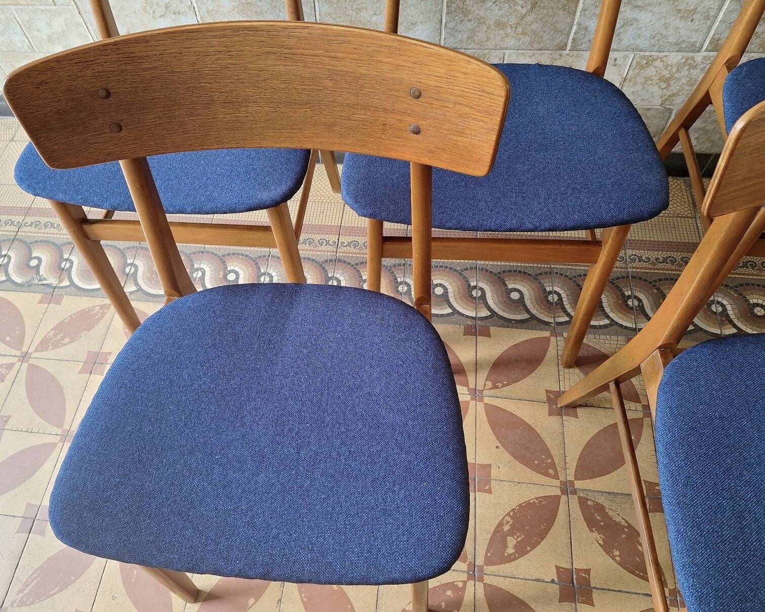 Mid century set of 6 teak dining chairs by Farstrup, Denmark 1960s