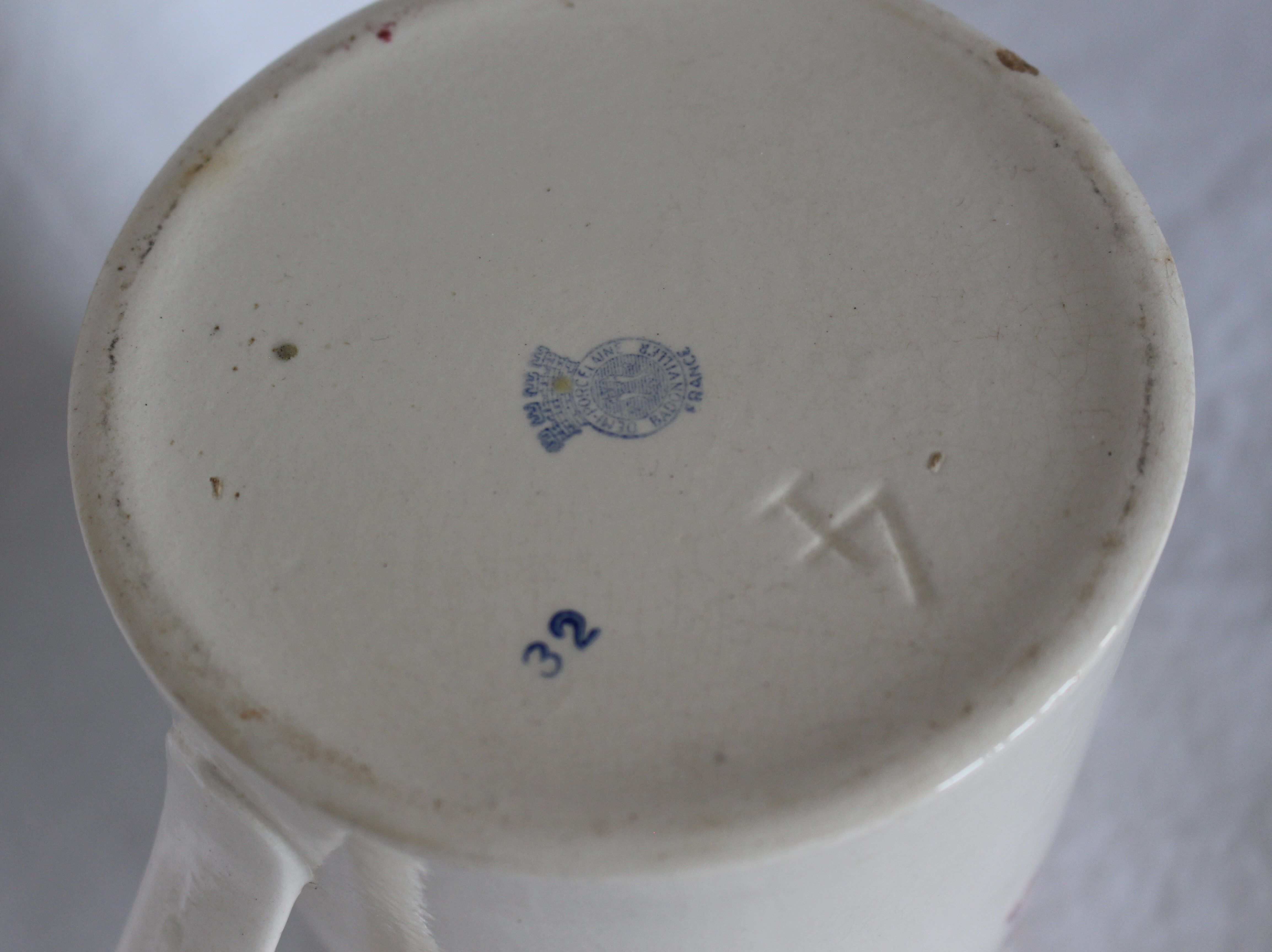 Small pitcher in half-porcelain "floral motif"