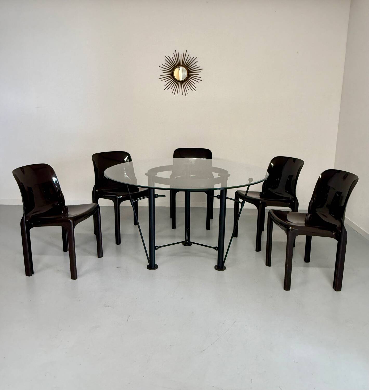 Washington glass table designed by Jean Michel Wilmotte, Ed Academy, 1986