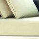 High-end 3-seater leather and fabric sofa