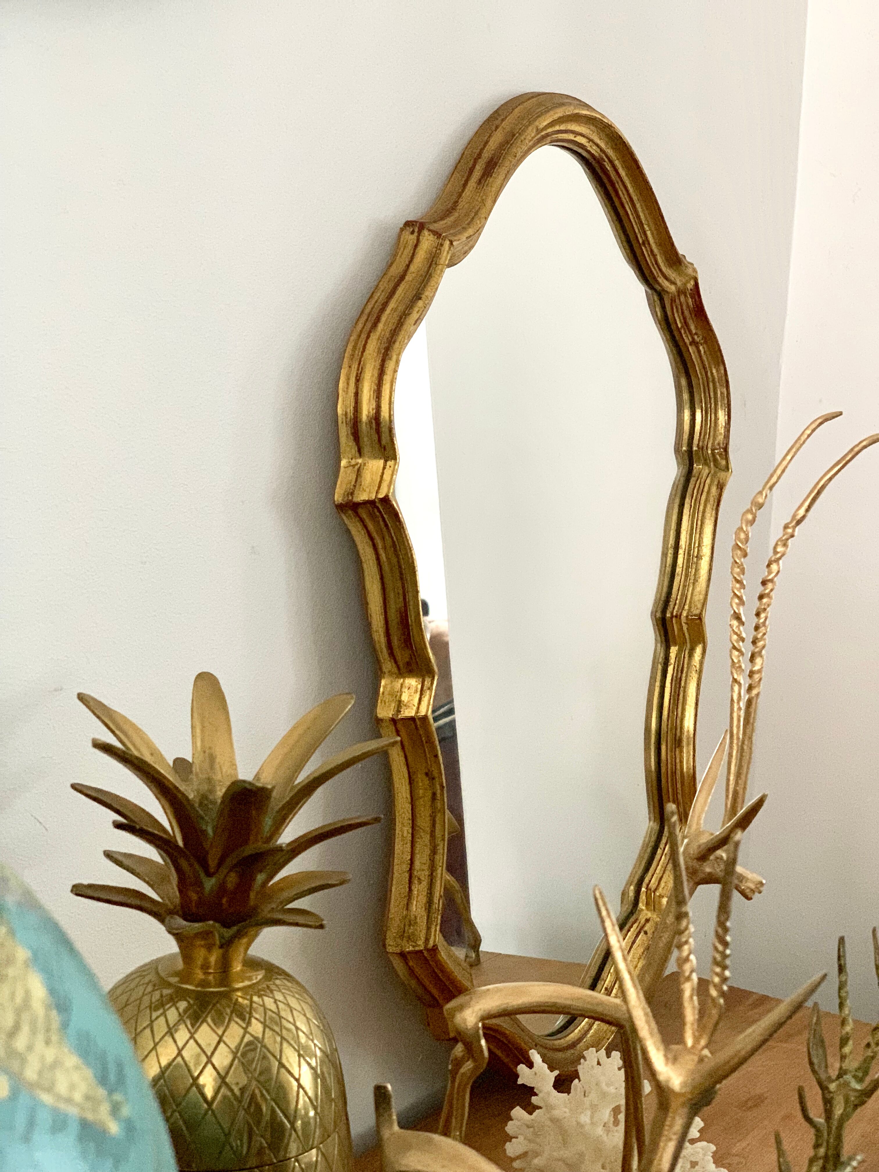 Old baroque gold mirror - 33x47cm