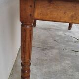 Old rustic farm table 2 drawers 1900s - 1m62