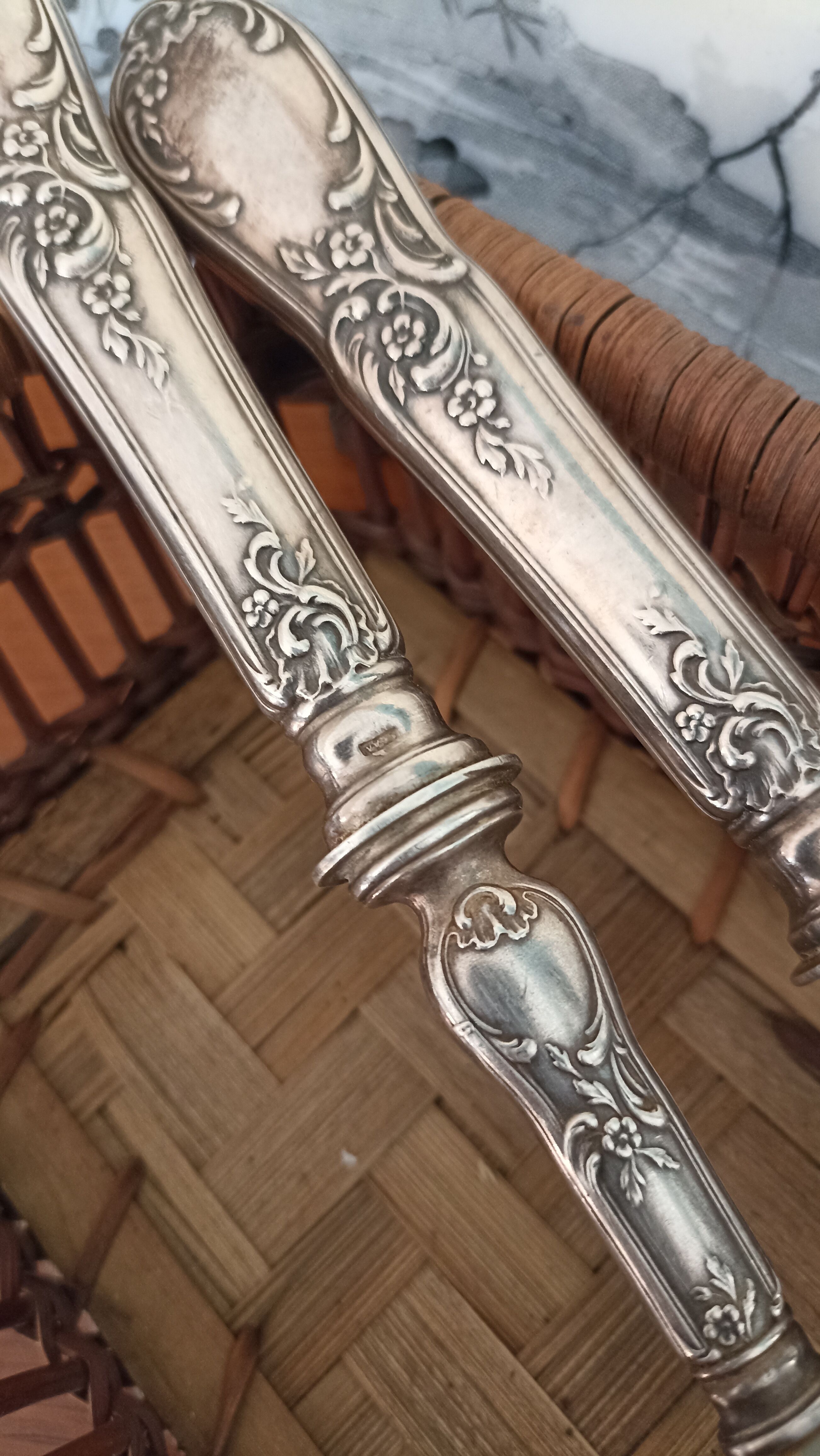 Pair of silver cutlery