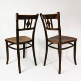 Pair of wooden Art Deco chairs, Thonet, Germany, 1930s.