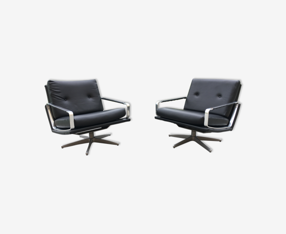 Paire fauteuils design années 60
