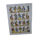 Image d'Epinal "l'illustre famille des Jean"