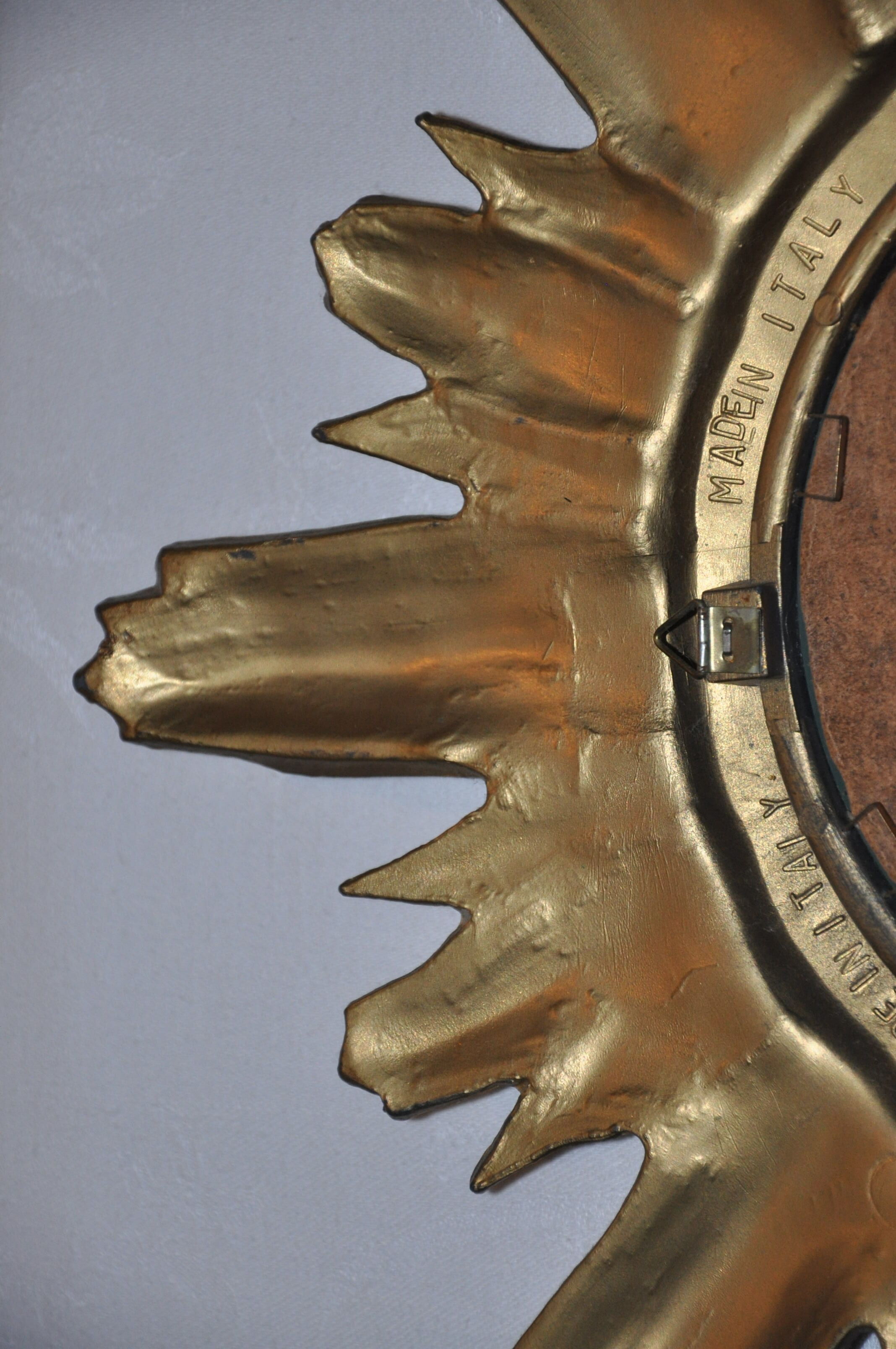 Golden sun mirror made in Italy 70