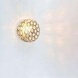 Mid-Century Glass Wall Light or Ceiling Light from Limburg, Germany, 1960s