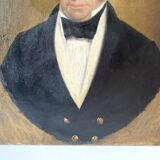 Portrait of a man in oil on canvas 19th century, old painting 1843 signed