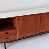 Buffet Bas 1960 in mahogany, Provenance Cité Universitaire Jean Zay