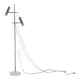 1970s designer floor lamp with 2 lights