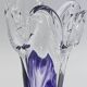 Vase Soliflore en Cristal d'Art – Michel Steiner Améthyste & Transparent