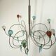 Lustre  plafonnier en verre multicolore Harco style Loor stawberry