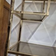 Vintage 1970s golden designer shelf