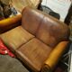 2-seater havana leather bench dimensions (in m): 1.30x0.75x0.75