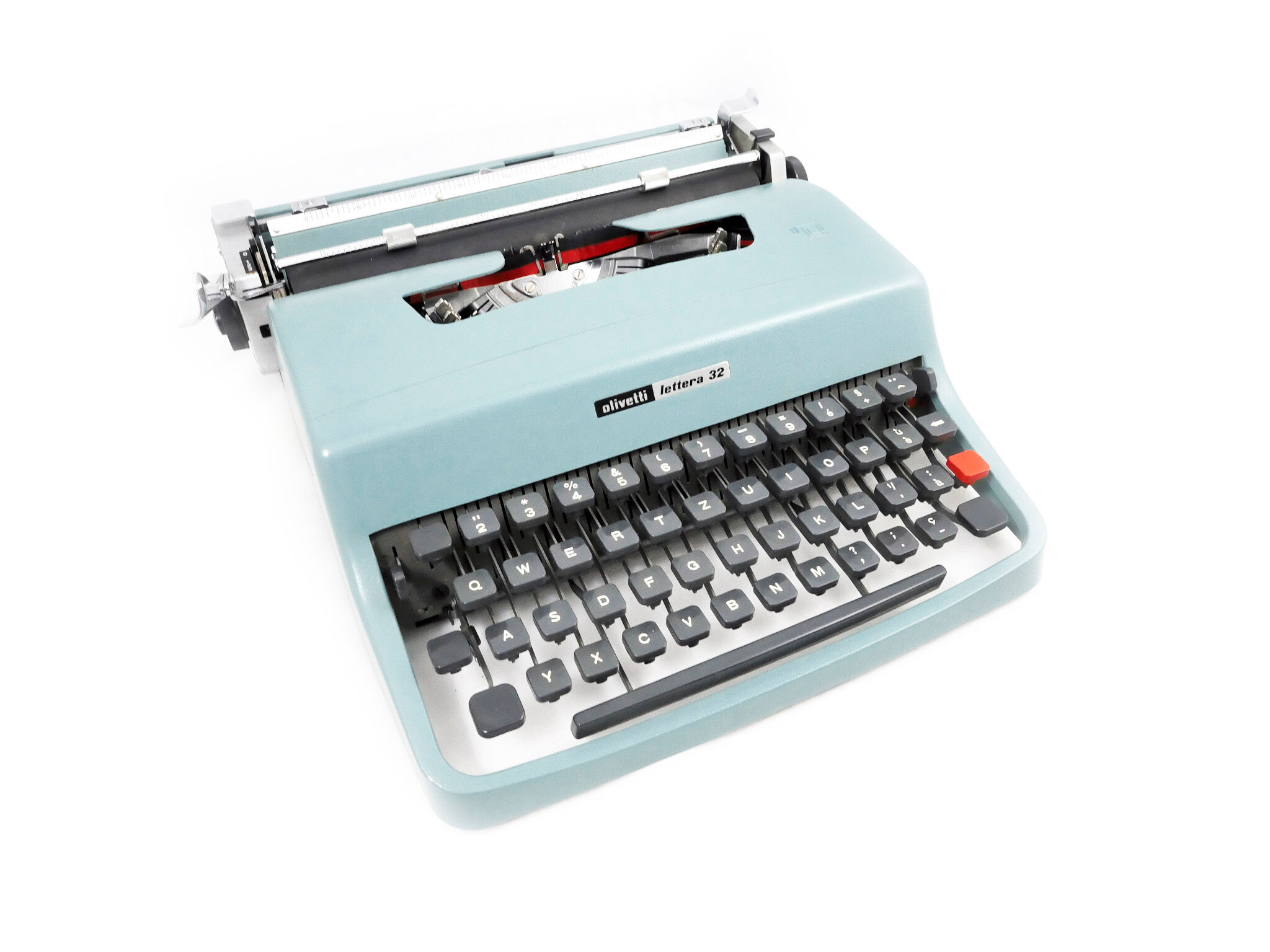 Olivetti Lettera 32 blue pastel Qwerty English