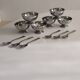 Set de 6 coupes à glace en inox vintage