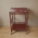 Flea market sideboard used patinated wood artisanal manufacturing industrial workshop