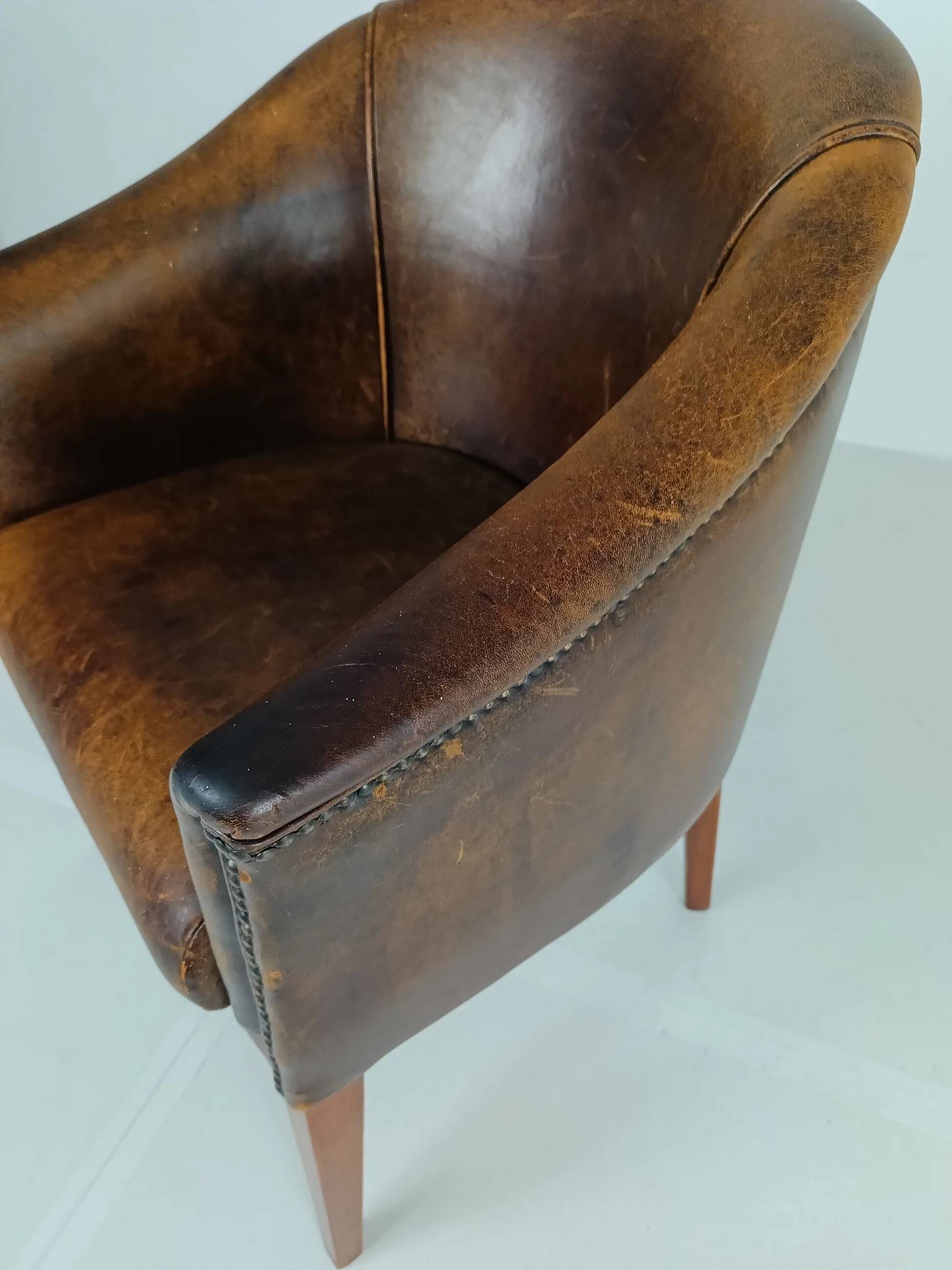 Sheep leather (desk) chair