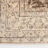 6x9 brown & beige oriental vintage rug 181x291cm