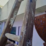 Vintage wooden picking ladder 7 rungs