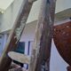 Vintage wooden picking ladder 7 rungs