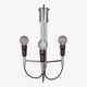 Chrome pendant light, Italian design, 60s