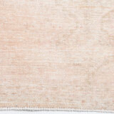 Dusty beige handmade runner rug