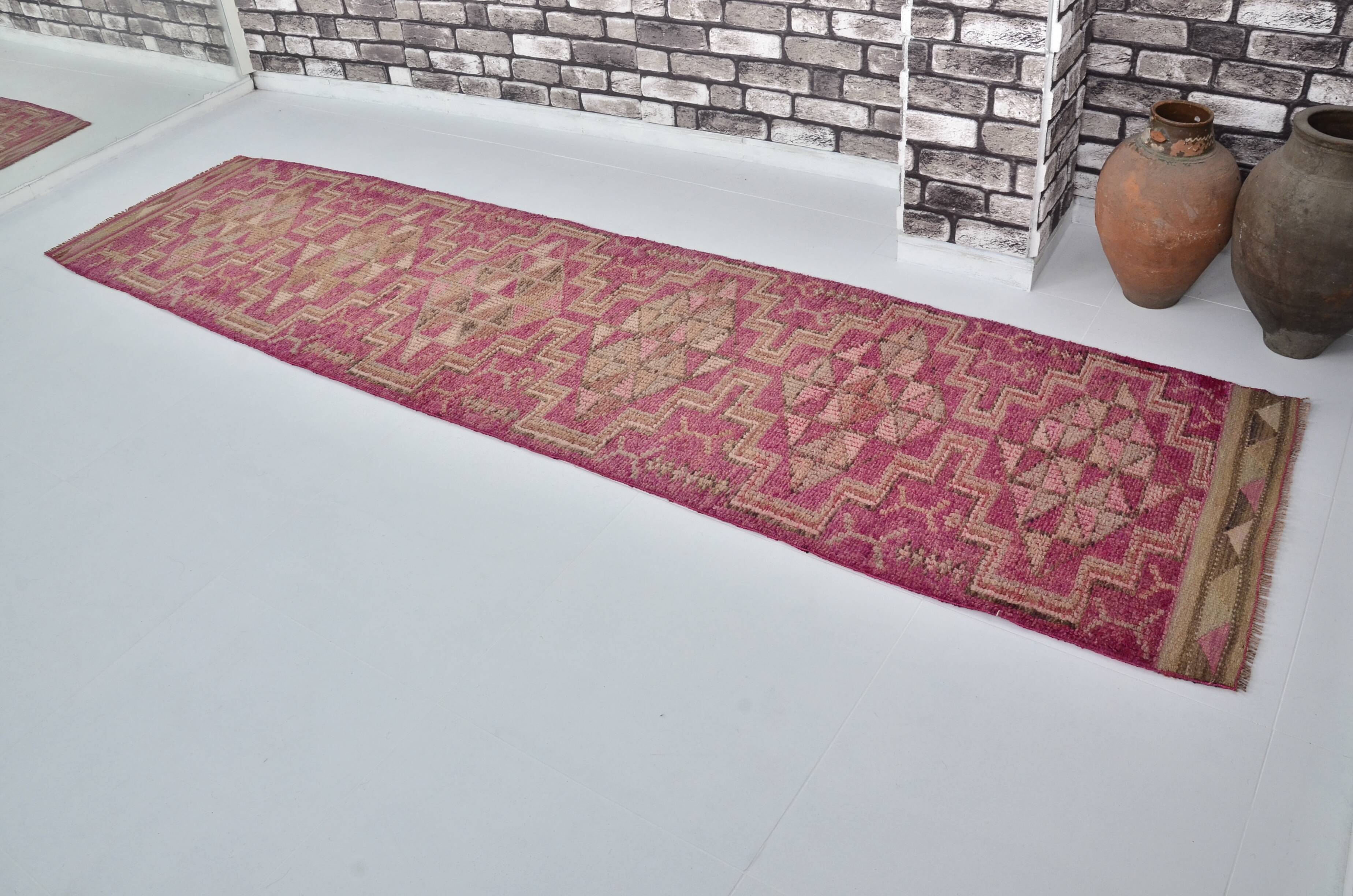 Geometric Vintage Anatolian Runner Rug sku 2174