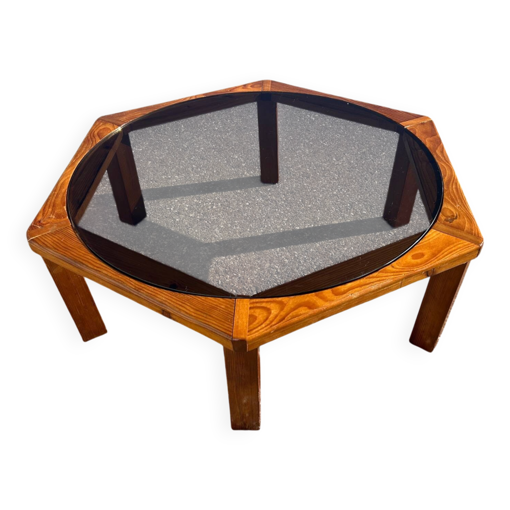 large brutalist coffee table