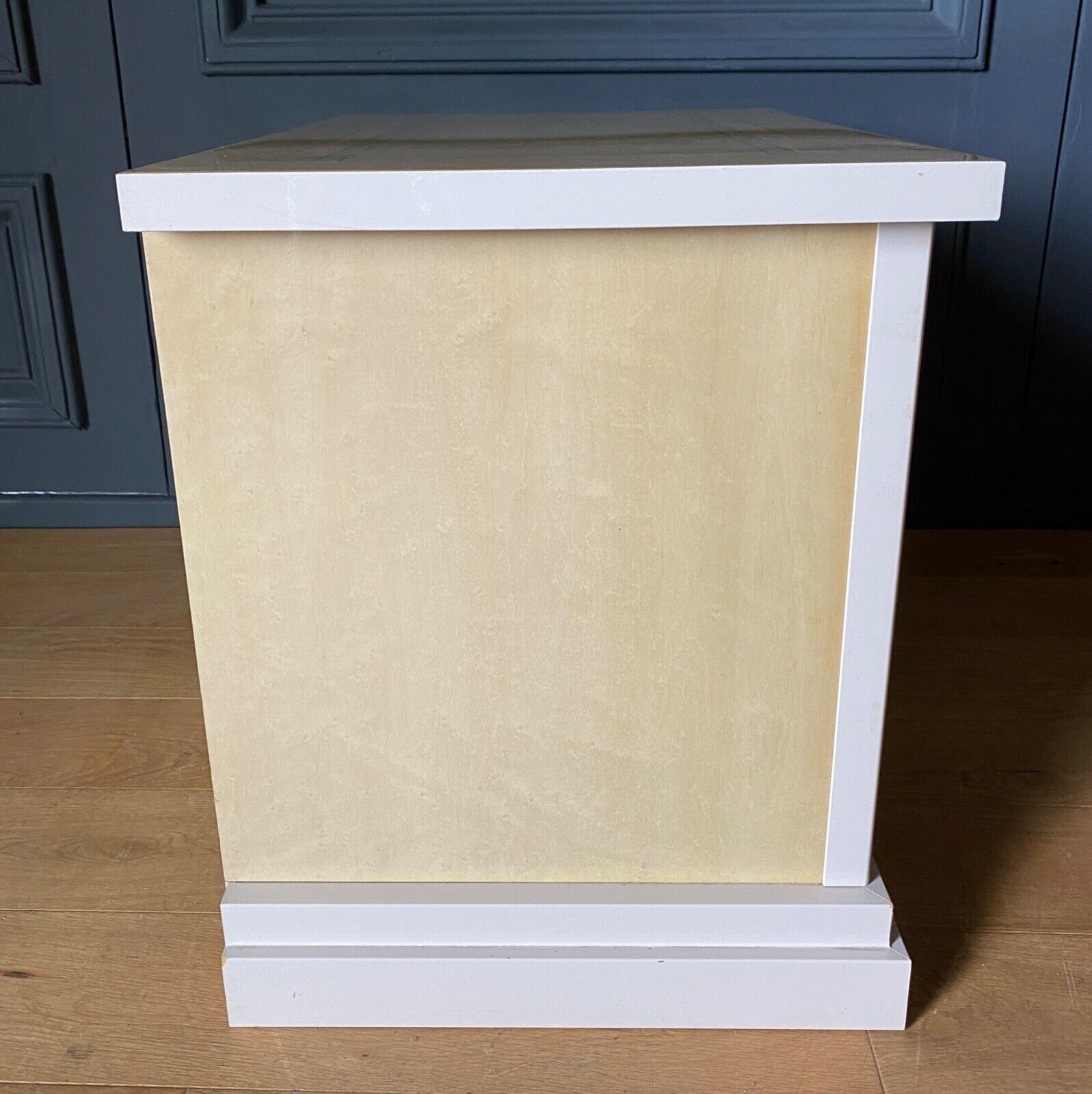 Lacquer bedside table 1980 with mirrors 2 drawers
