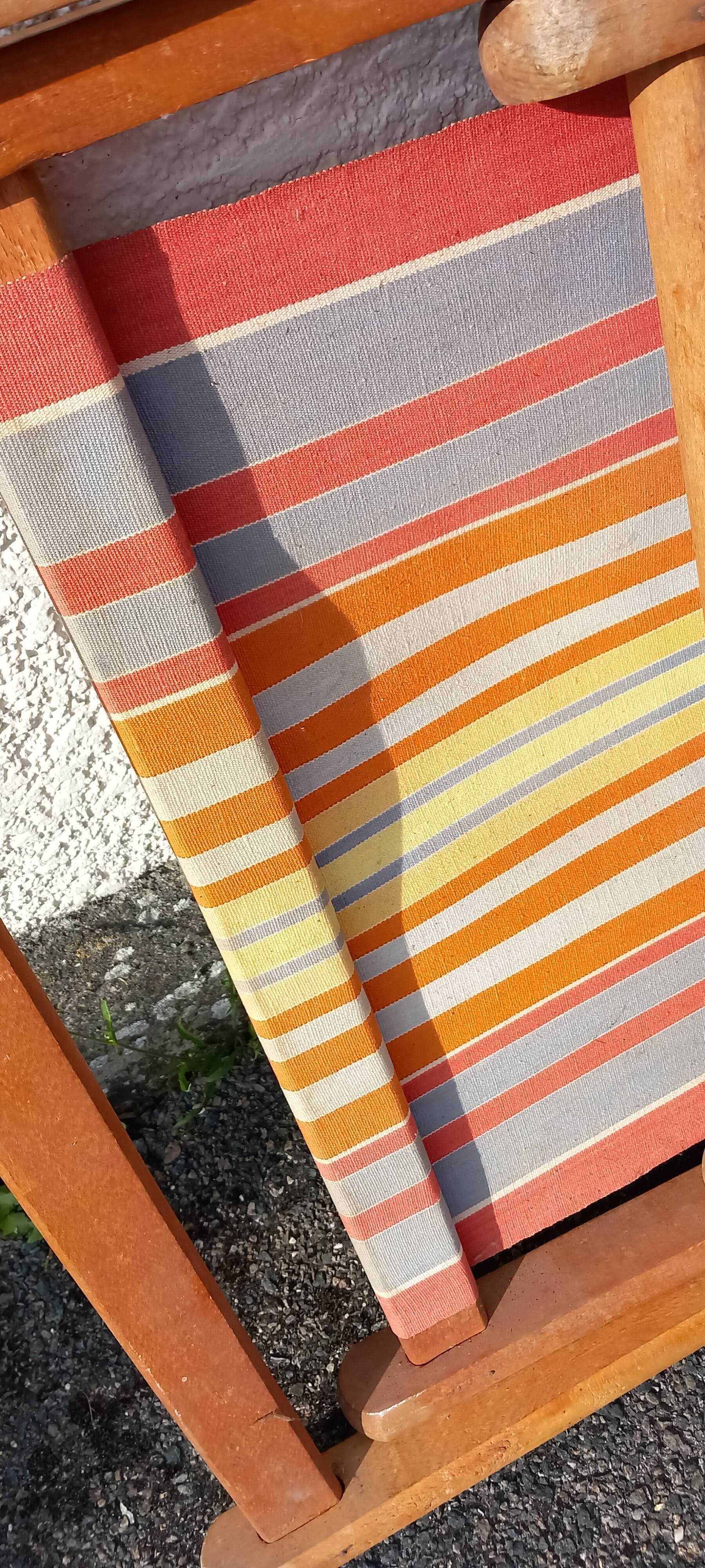 Deck chair, Chilean vintage orange tone