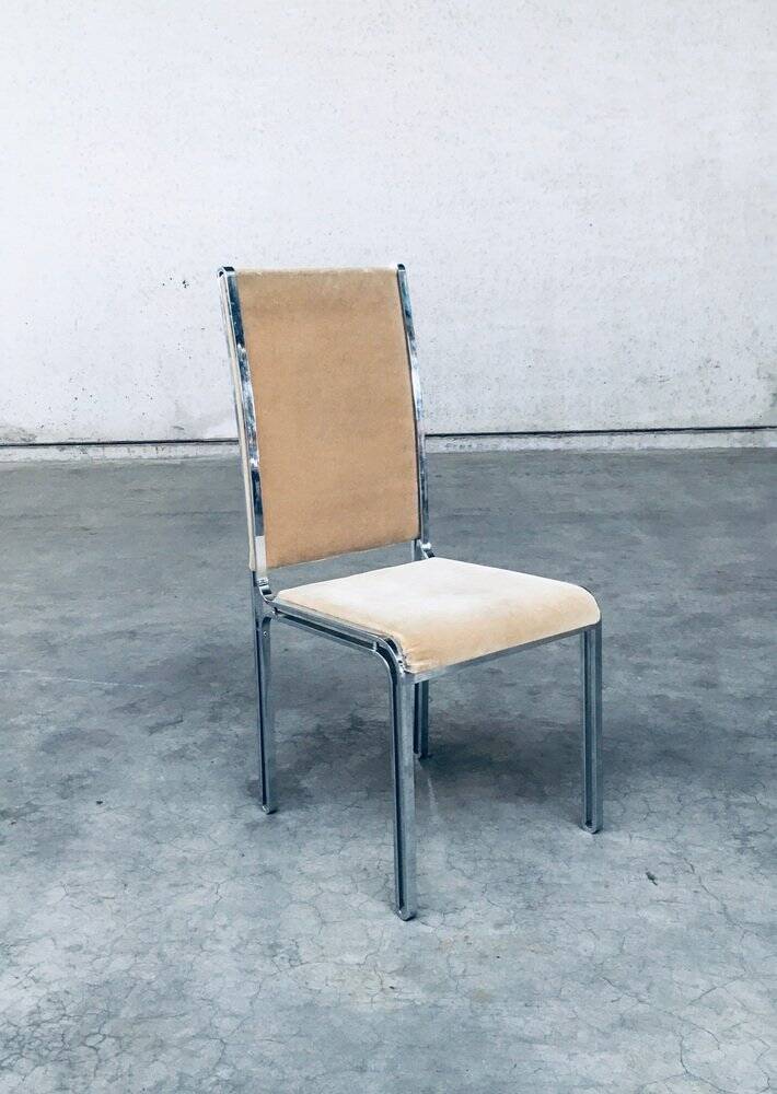 Italian Hollywood Regency Style Modernist Dining Chairs, 1970s, Set of 6