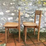 A pair of Chair grain of Café Pierre Gautier - Delaye