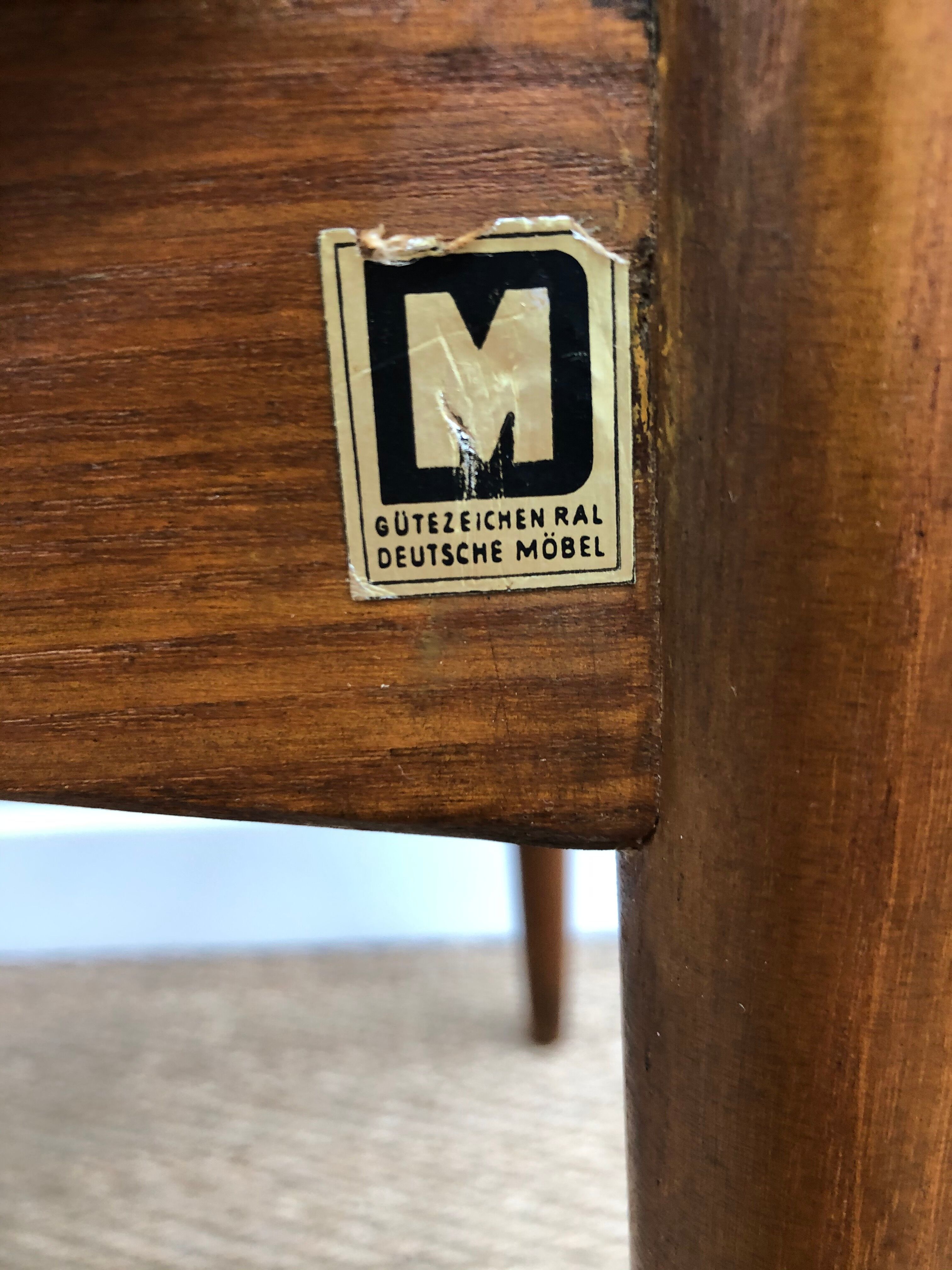 Teak and black vinyl chair 1960s