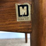 Teak and black vinyl chair 1960s