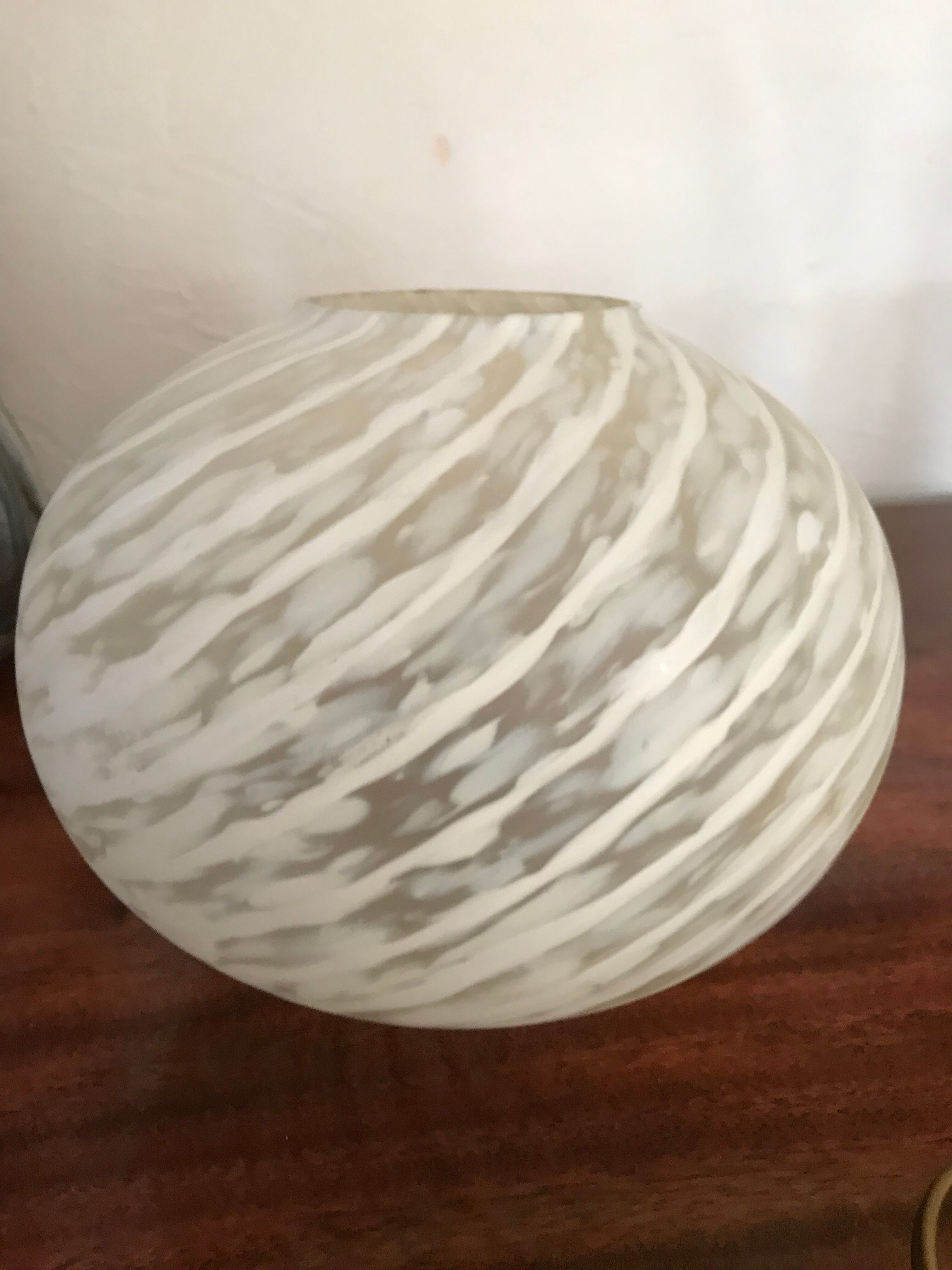 Lampe laiton et verre de Murano vintage