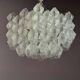 Venetian chandelier in colorless Murano glass, circa 1970