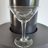 Lot of 6 crystal champagne glasses 50s