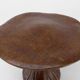 Vintage mushroom table in epoxy resin imitation wood